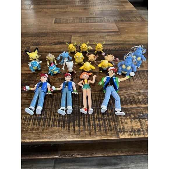 Tomy Other - Pokemon Figure Lot TOMY 20pc Vintage 90s Ash, Misty, Raichu & More